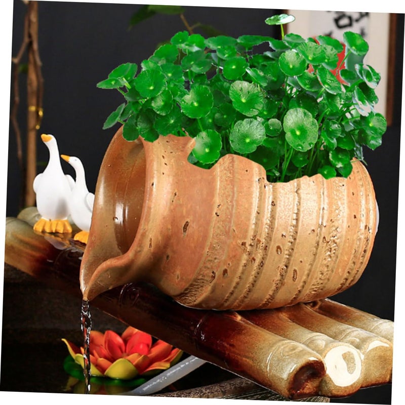 Ceramic Waterfall Fountain For Garden Balcony Indoor Outdoor Use With Open Top Design - Image 4