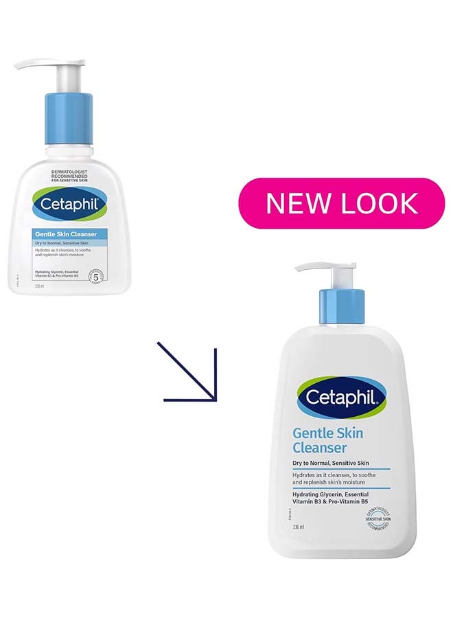 Cetaphil Gentle Skin Cleanser With Pump White 236ml - Image 3