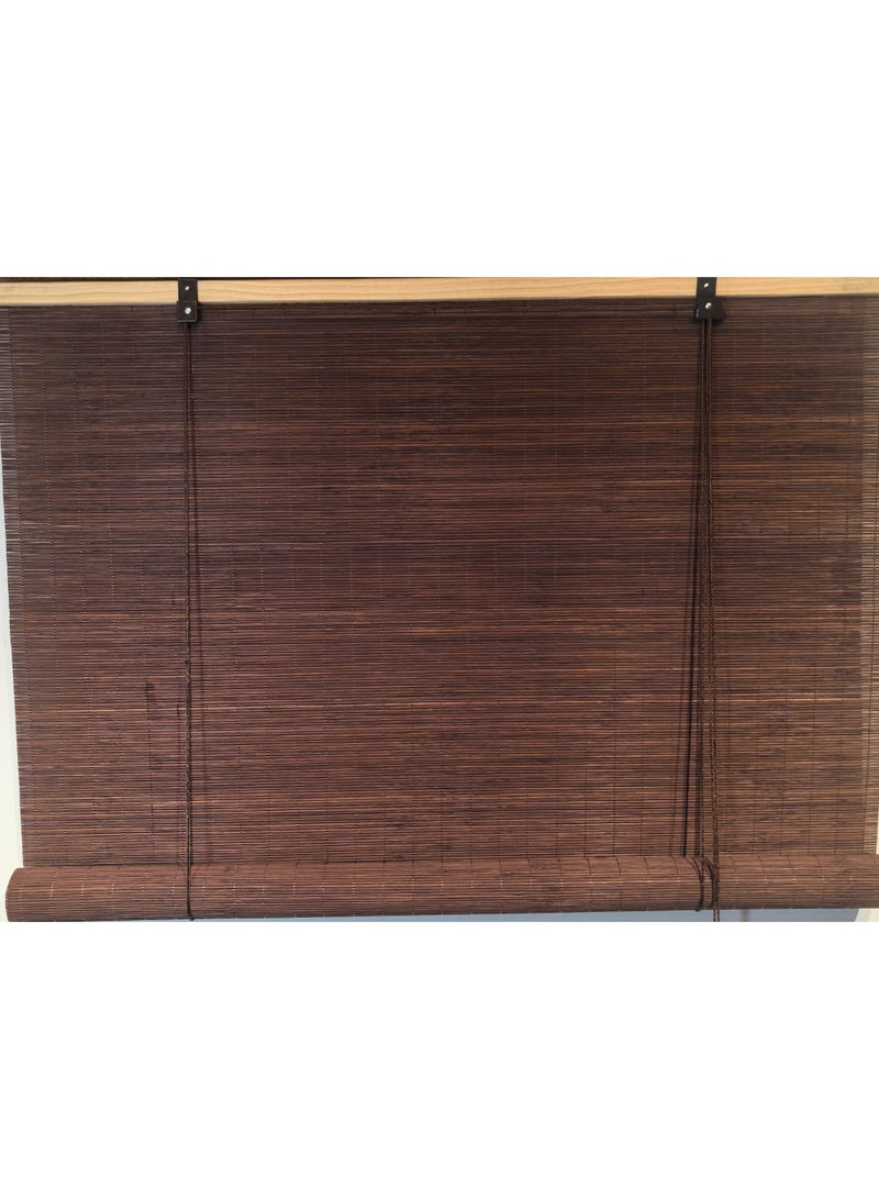 ابلس ستائر بامبو من الخيزران الطبيعي  لون اساسي بني سهلة التركيب  معها ادوات التركيب - Image 5