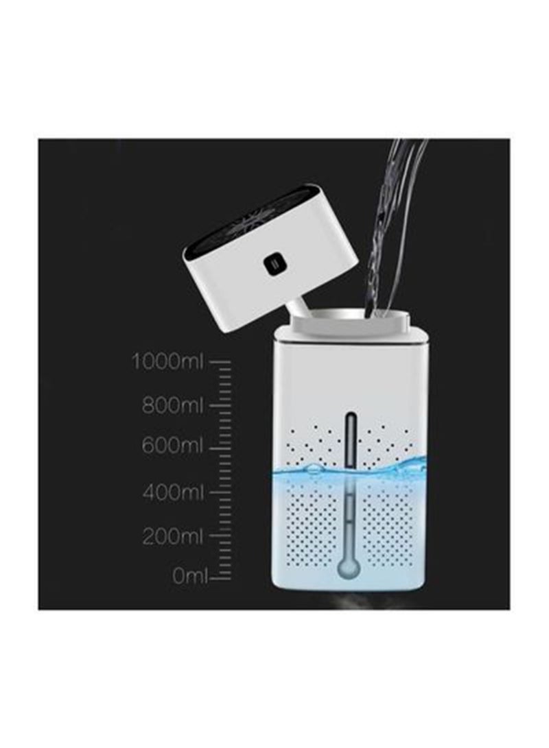 مرطب هواء محمول بمصباح LED ليلي 1000 مل 3 وات KS-601 أبيض / أسود - Image 5