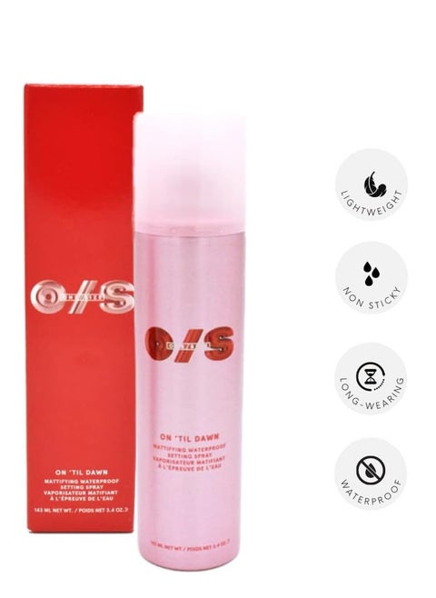 Mattifying Waterproof Setting Spray for Long Lasting Face Makeup, All Day Matte Finish, Light Finishing Spray,3.4 Ounce (Pack of 1)