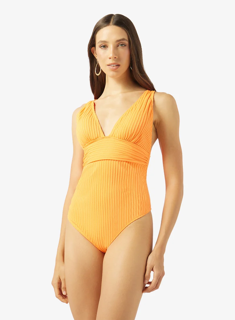 Soleira Plunge Neck Swimsuit