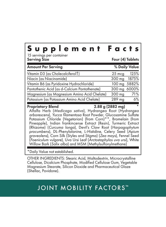 Michael's Health Naturopathic Programs Joint Mobility Factors - 60 Vegetarian Tablets - Essential Nutrients for Proper Joint Function - with Non-GMO Glucosamine Sulfate - Kosher - 15 Servings - Image 2