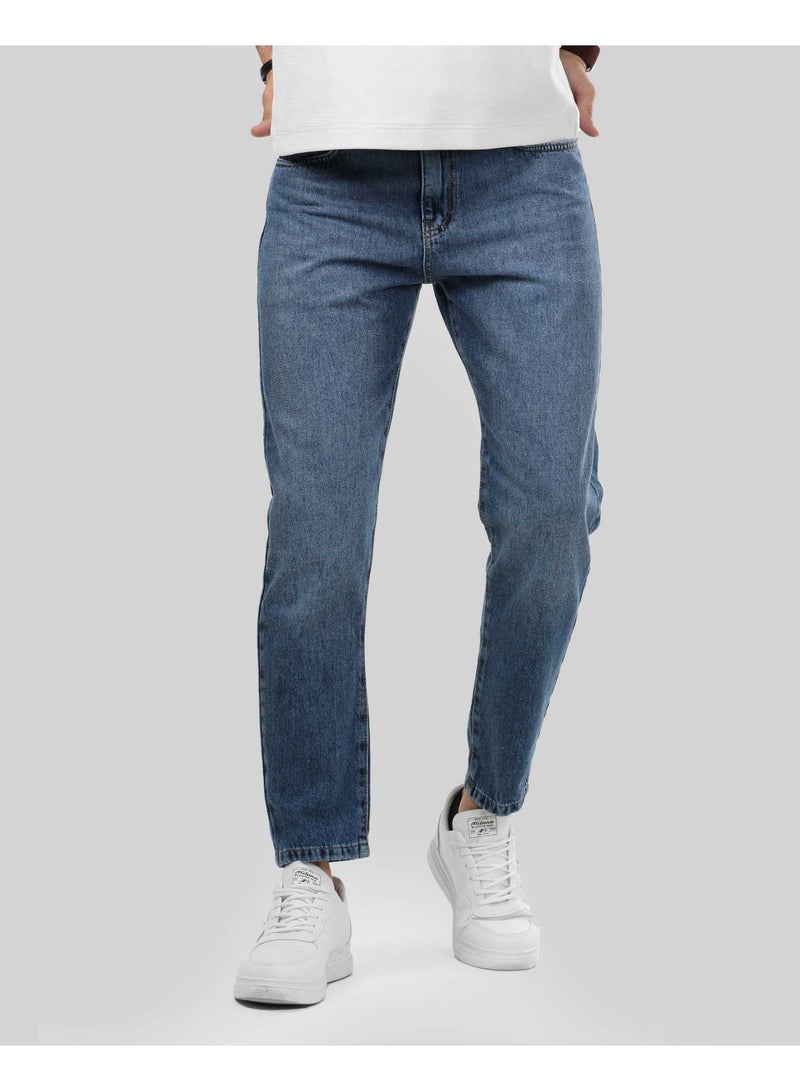 دوت بنطلون جينز رجالي – Tapered Fit بكمر استك - Image 1