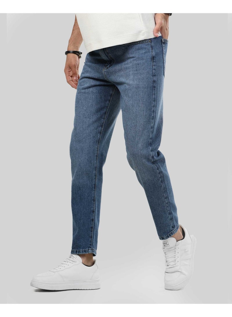 دوت بنطلون جينز رجالي – Tapered Fit بكمر استك - Image 2