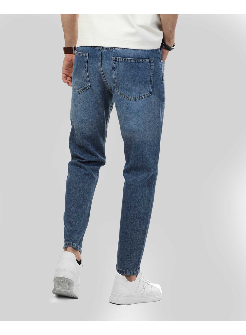 دوت بنطلون جينز رجالي – Tapered Fit بكمر استك - Image 3