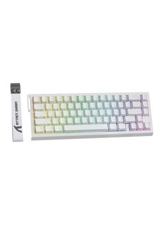 Attack Shark ATTACK SHARK X68 HE 8KHZ Rapid Trigger Keyboard Magnetic Switch,0.01 mm RT Accuracy,Wired RGB 60% Gaming Keyboard TKL with Adjustable Actuation,Snap Tap,Coiled Cable,for PC/Mac(White Contour)  - Image 1