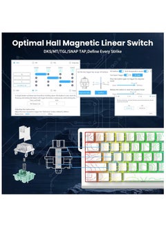 Attack Shark ATTACK SHARK X68 HE 8KHZ Rapid Trigger Keyboard Magnetic Switch,0.01 mm RT Accuracy,Wired RGB 60% Gaming Keyboard TKL with Adjustable Actuation,Snap Tap,Coiled Cable,for PC/Mac(White Contour)  - Image 4