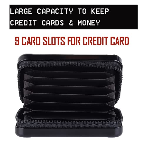 Stealodeal Aluminium Black Credit/Debit Stylish Zipper Men Women Card Holder - Image 3