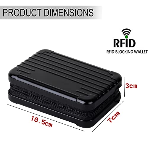 Stealodeal Aluminium Black Credit/Debit Stylish Zipper Men Women Card Holder - Image 2