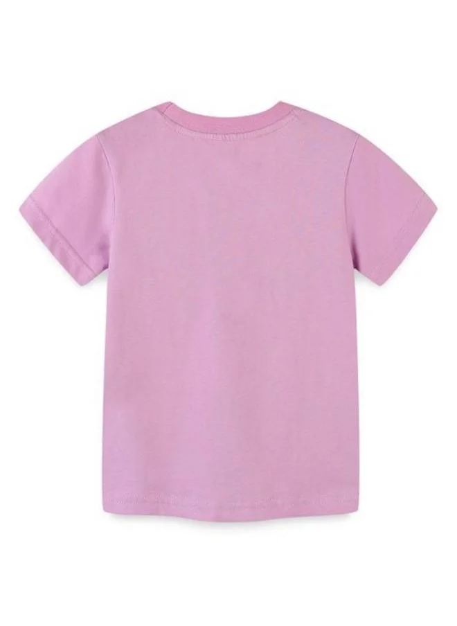 YUNIQEE Purple Printed Short Sleeve Crew Neck T-Shirt