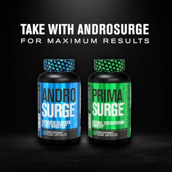 Jacked Factory Testosterone Booster for Men PRIMASURGE - w/Tongkat Ali, PrimaVie, Ashwagandha - Boost Vitality, Muscle Growth & Energy | Natural Test Booster Supplement - 60 Veggie Pills - Image 4
