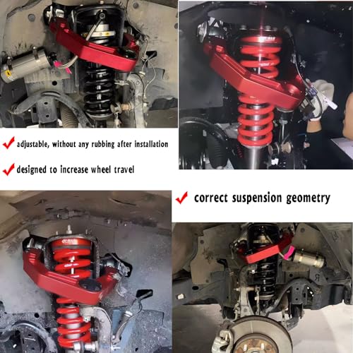 BST BSSP Pair Forged Billet Aluminum 2”-4” Lift Upper Control Arms For 1999-2006 Chevy Silverado GMC Sierra 1500 w/Ball Joint Kit Upgraded Front Suspension Leveling Lifted Assembly Kits - Image 5