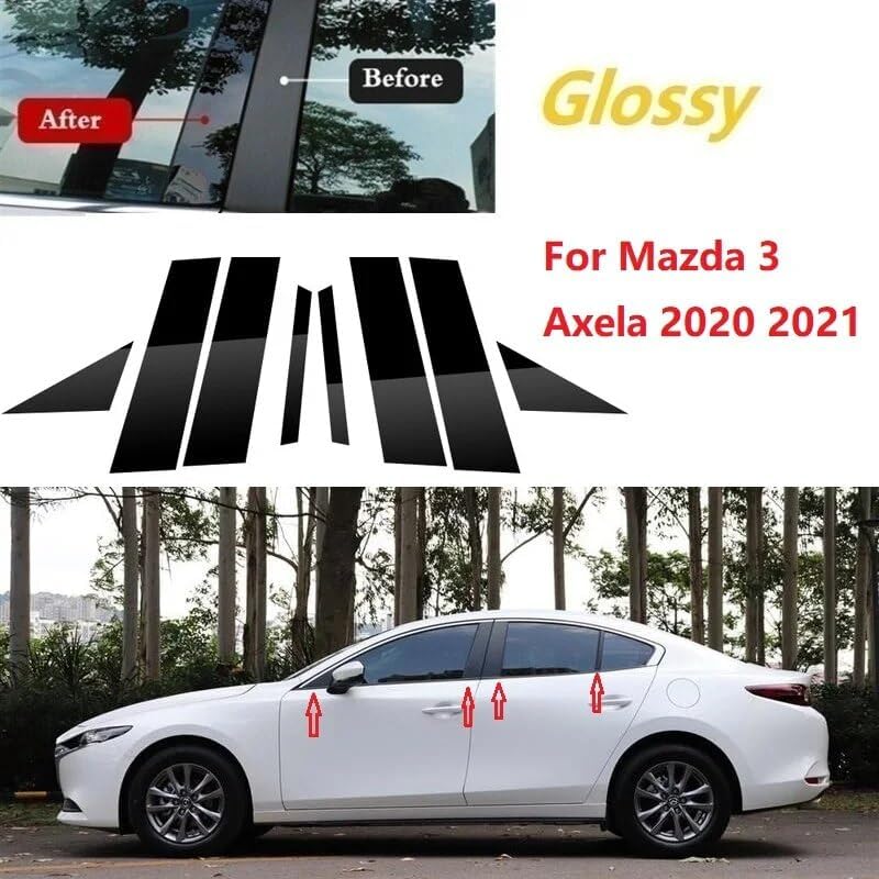 Vuzmode 8PCS Polished Pillar Posts for Mazda 3 Axela - Image 4