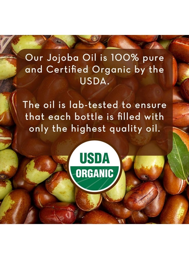 PURE BODY NATURALS Pure Body Naturals Organic Jojoba Oil, 4 Fl Oz - 100% Pure, Organic, Cold Pressed Jojoba Oil for Skin, Face, Nails and Hair Growth - Carrier Oil for Mixing Essential Oils  - Image 2