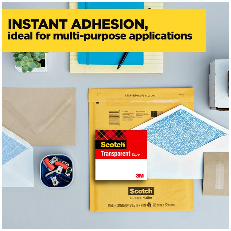Scotch  Scotch Transparent Tape, 1 Box, 1 in x 2592 in, (600)  - Image 5