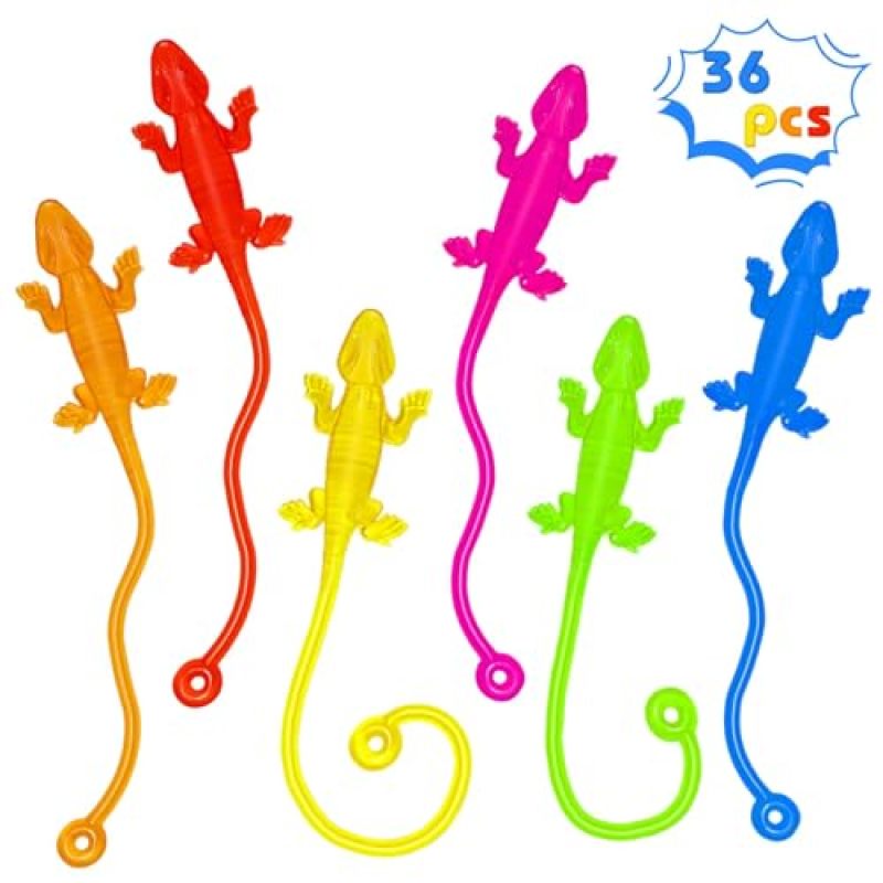 Sticky Hand Toys 36-Piece Non-Toxic BPA-Free Material - Stretchy Multi-Surface Play Lizard Sticky Hand for Kids Party Favors, Classroom Prizes And Goodie Bag Stuffers - Image 1