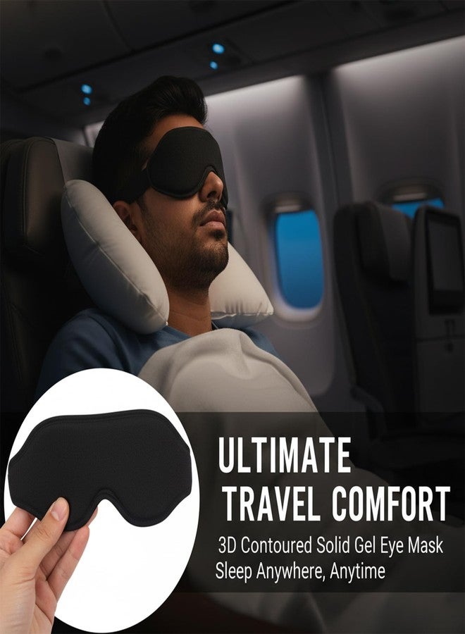 Deyuoau 3D Cooling Gel Eye Mask - Reusable Cold & Warm Sleep Mask, Soft Gel Ice Pack for Puffiness, Dark Circles Relief & Headache Comfort - Image 3