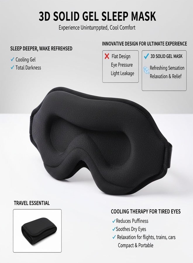 Deyuoau 3D Cooling Gel Eye Mask - Reusable Cold & Warm Sleep Mask, Soft Gel Ice Pack for Puffiness, Dark Circles Relief & Headache Comfort - Image 5