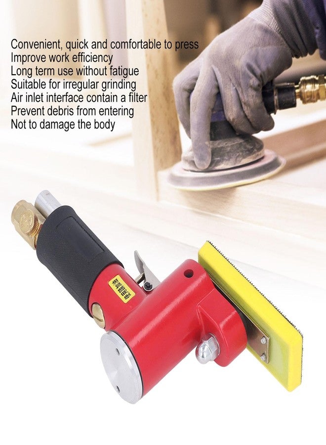 Jadeshay Random Orbital Sander Pneumatic Tool, High Power Push Switch Palm Sander with Air Filter, Zinc Alloy Construction, for Auto Body, Woodworking & Polishing - Image 3