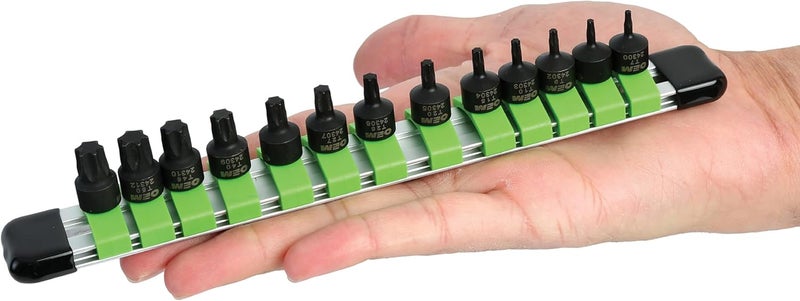 OEMTOOLS 24293 Stubby Torx Bit Socket Set, 13 Pc Torx Set 1/4" Drive for Tight Space Fastener Removal, Includes Sizes T7-T50 - Image 5