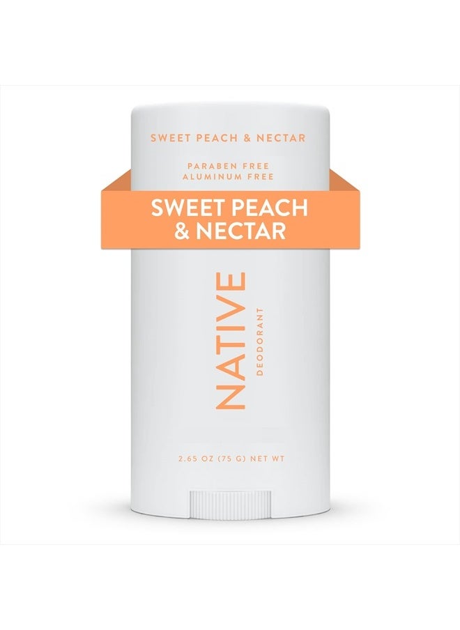 native Deodorant | Natural Deodorant Seasonal Scents for Women and Men, Aluminum Free with Baking Soda, Probiotics, Coconut Oil and Shea Butter | Sweet Peach & Nectar  - Image 1