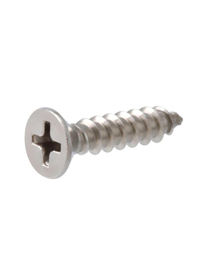 25-Piece Flat Head Screw Silver 0.75inch