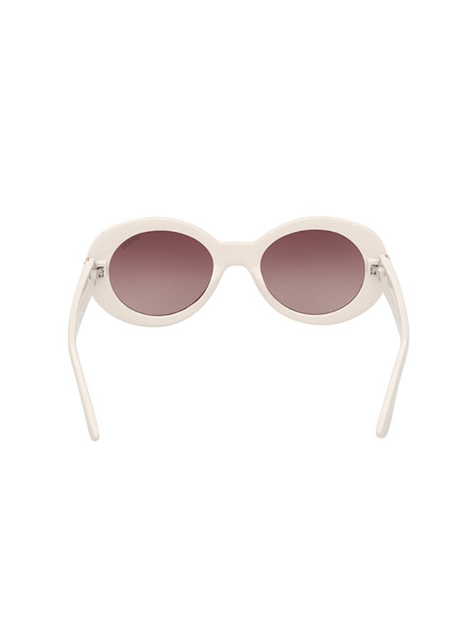 جس نظارة شمسية  عصرية بإطار بيضاوي للنساء - أبيض - Image 5