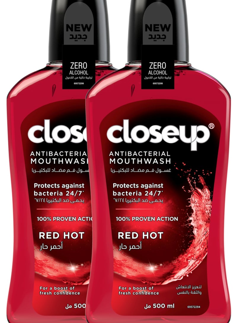 Closeup Antibacterial Mouthwash With Active Zinc Formula Pack Of 2 - Image 1