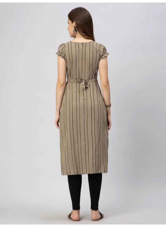 CEE 18 Women's Cotton Rayon A-Line Maternity Feeding Kurti with Zippers
