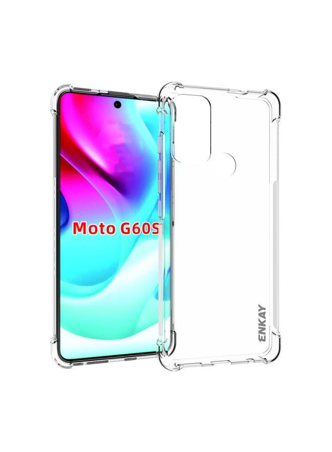 The Bros Case For Motorola Moto G60S Transparent TPU Shockproof Case