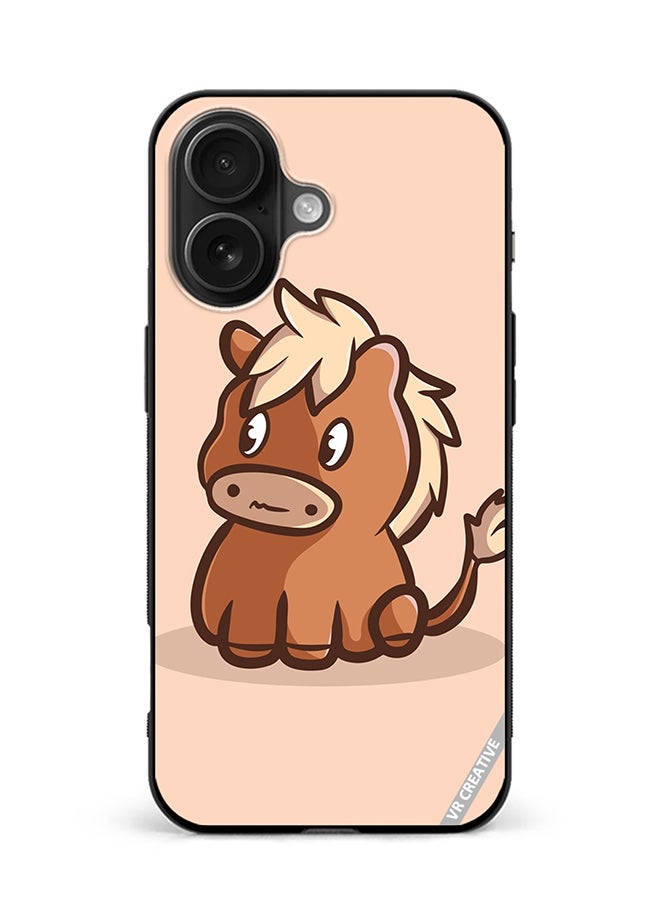 VR CREATIVE Protective Case Cover For Apple iPhone 16 Plus Horse Cartoon Design Multicolour
