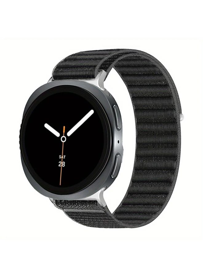 Nylon Sport Strap For Galaxy Watch 8 And Watch Classic Dark Black - Image 4