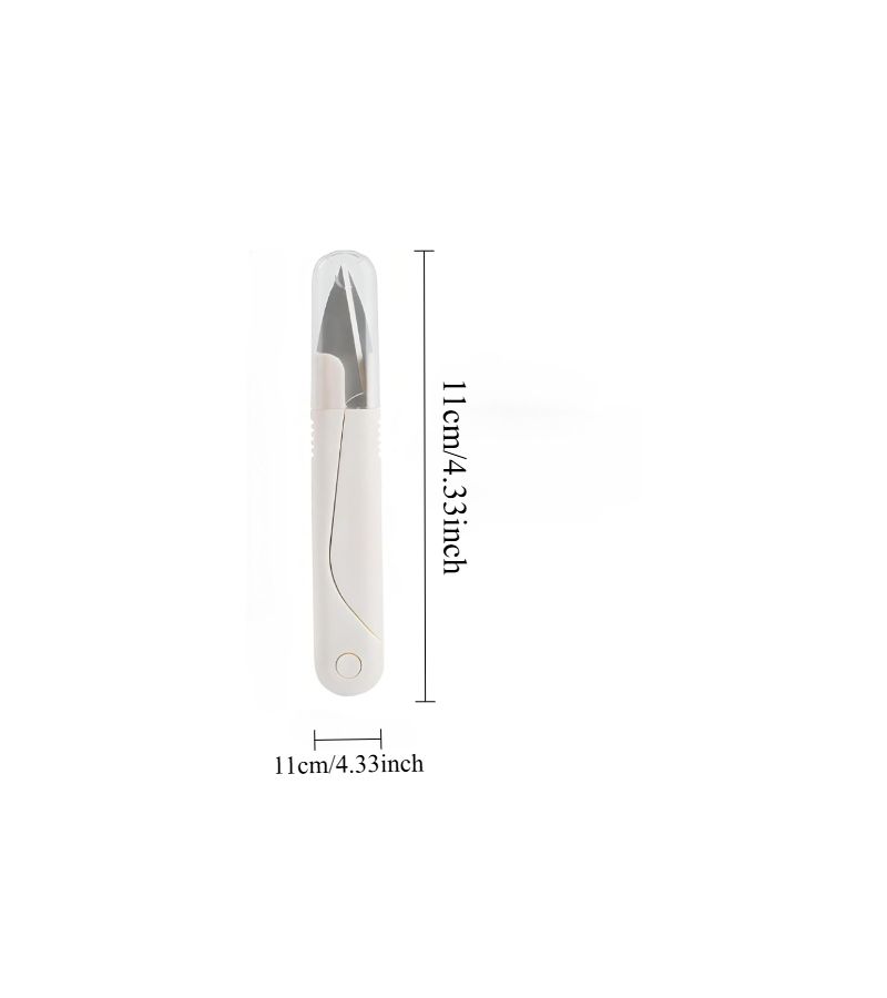 Fringe Trimming Scissors 1pc Small Craft Thread Snips Sewing Edging Scissors Portable Cover - Image 3