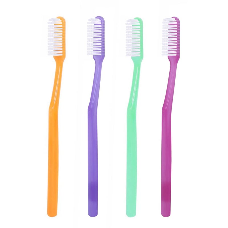 MAXI Angular Hard bristles Toothbrush, Multicolor (Pack Of 12) | Manual | Adults - Image 3