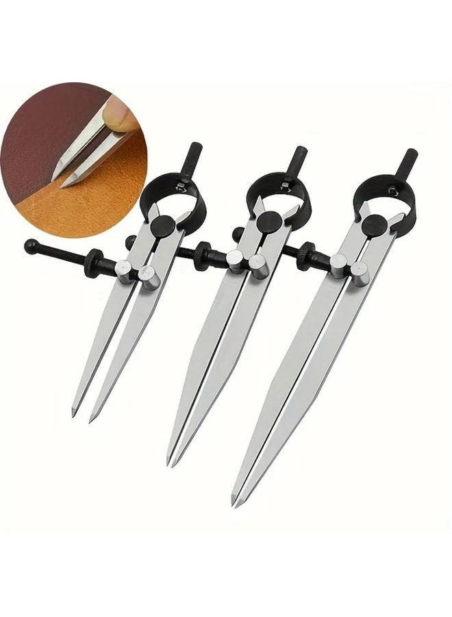 Copper Spring Loaded Caliper Tool 9.84 Inch Multi Function Adjustable Lockable Leather Craft Rotary Scribe Gauge - Image 2