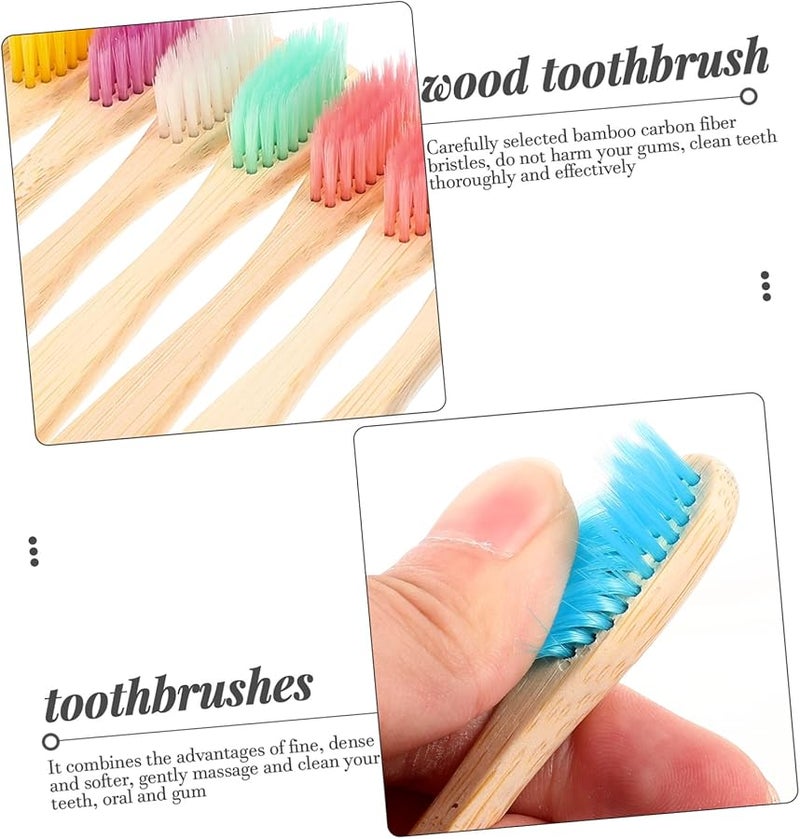 10Pcs Black Carbon Toothbrush Soft Bristles Ergonomic Non Slip Handle Compact Travel - Image 5