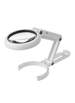 5X/10X Handheld Desk Magnifier with LED Light and Stand USB Powered Illuminated Magnifying Glass