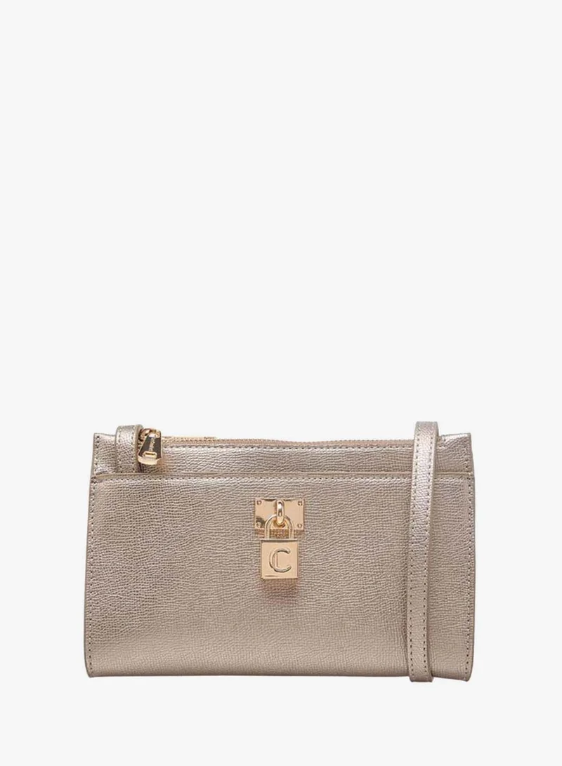 Le Confort Textured Crossbody Bag With Lock Accent