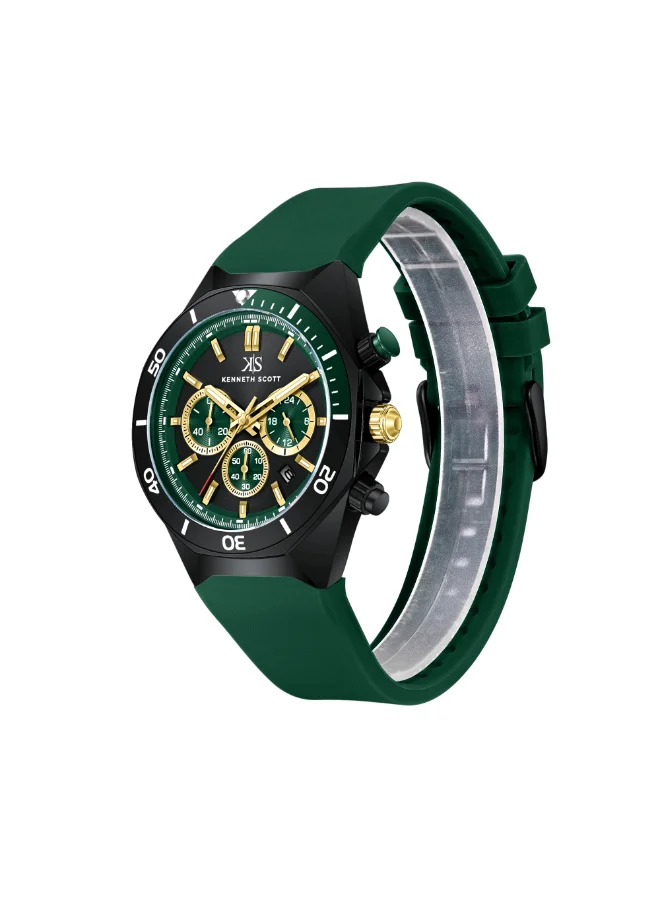 KENNETH SCOTT  Kenneth Scott Men's Chronograph  Black  Dial Watch - K26116-BSHB for Men | Best Price UAE