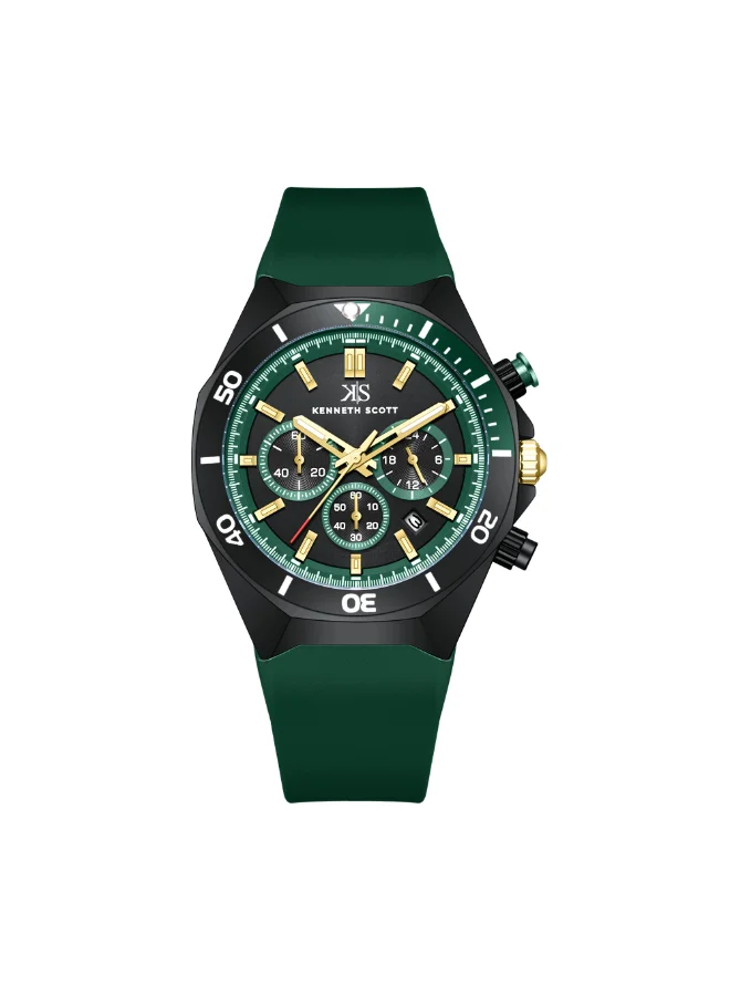 Kenneth Scott Men's Chronograph  Black  Dial Watch - K26116-BSHB
