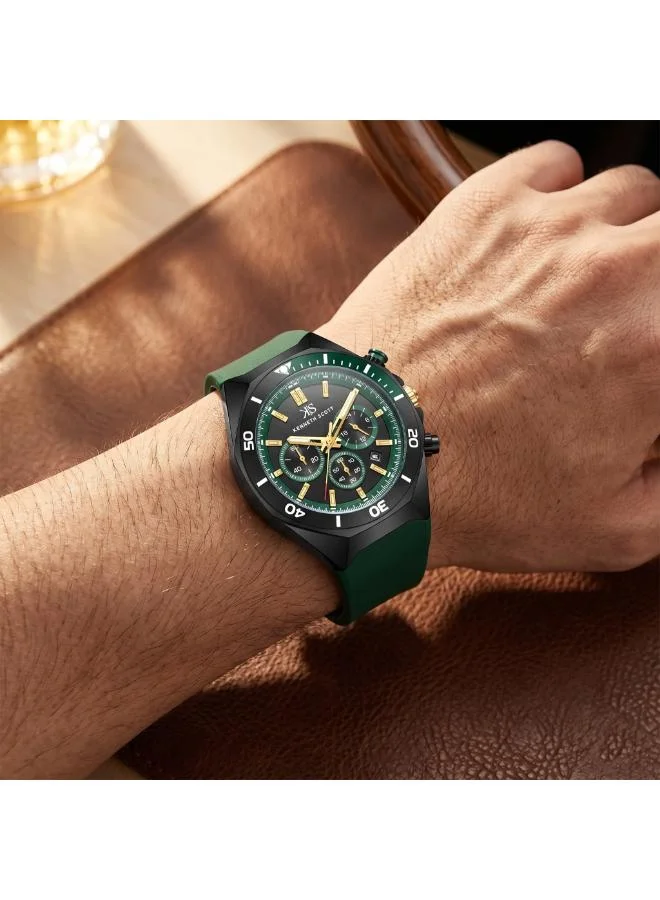 Kenneth Scott  Kenneth Scott Men's Chronograph  Black  Dial Watch - K26116-BSHB for Men | Best Price UAE