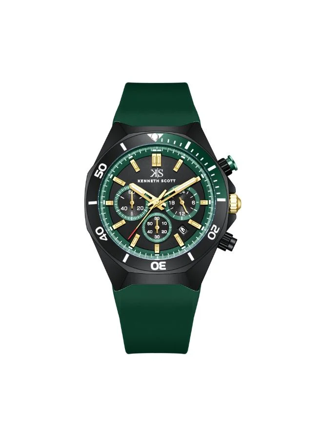كينيث سكوت Kenneth Scott Men's Chronograph  Black  Dial Watch - K26116-BSHB