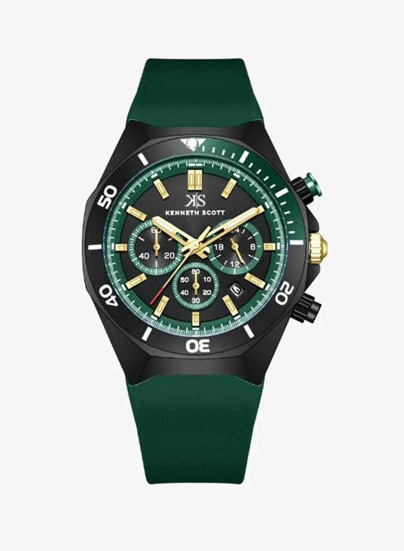 كينيث سكوت Kenneth Scott Men's Chronograph  Black  Dial Watch - K26116-BSHB