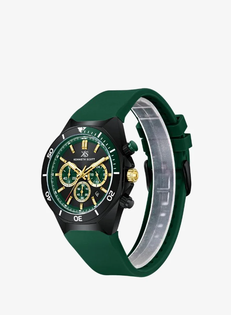 كينيث سكوت Kenneth Scott Men's Chronograph  Black  Dial Watch - K26116-BSHB