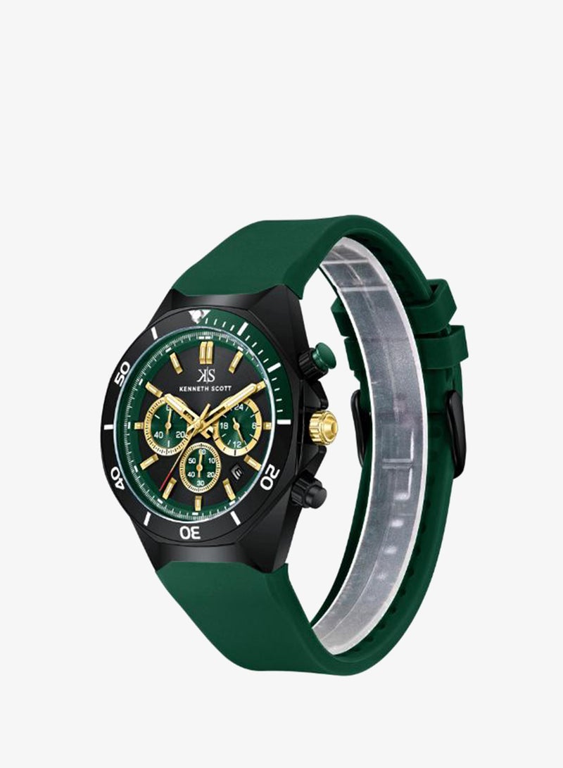 Kenneth Scott Men's Chronograph  Black  Dial Watch - K26116-BSHB - Image 2