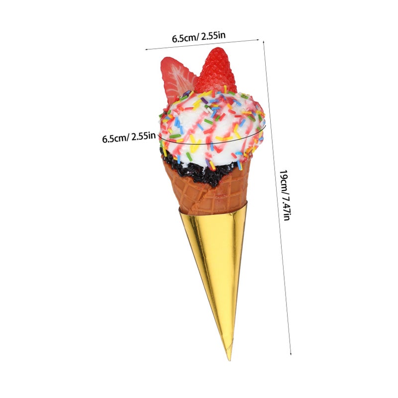 Lifelike Fake Ice Cream Cone Display Prop For Shop Decoration And Photography - Image 3