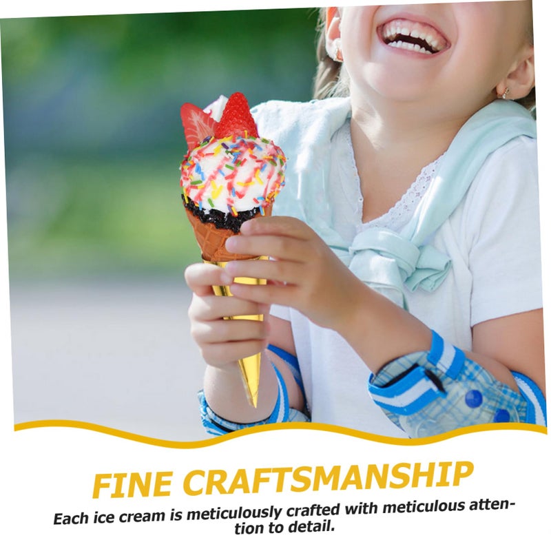 Lifelike Fake Ice Cream Cone Display Prop For Shop Decoration And Photography - Image 5