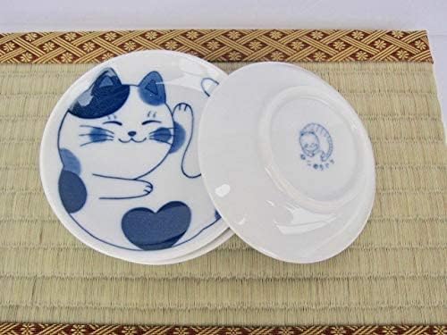 MINO WARE Japanese Small Plate Set Ceramic Cute Cats Design Appetizer Dessert Sushi Sauce Dishes, 3.94 x 0.8 Inches, Set of 4 - Image 5