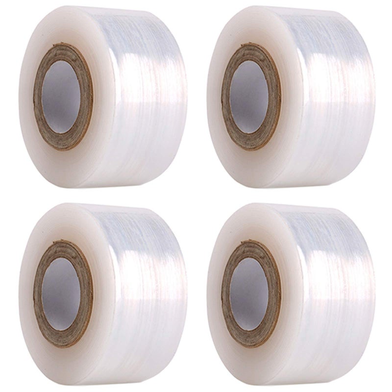 kulusion 4 Pcs Grafting Tape for Fruit Trees Floral Grafting Tools Garden Plant Nursery Tape PE Stretchable Self Adhesive Membrane Clear Floristry Film